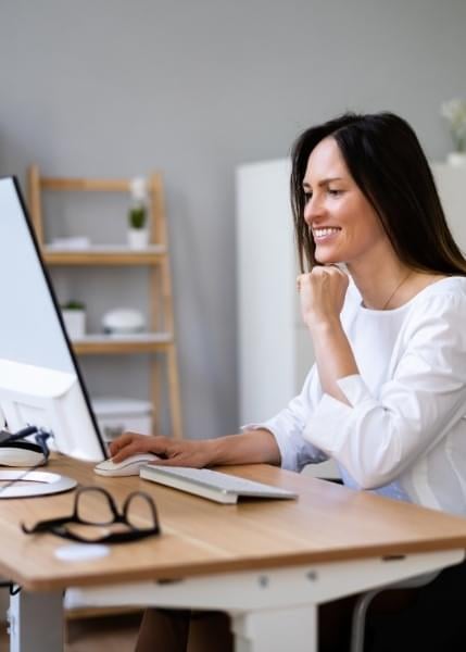 woman at computer